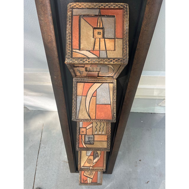 Contemporary Abstract Mixed Media Collage, Handmade Paper For Sale - Image 9 of 11