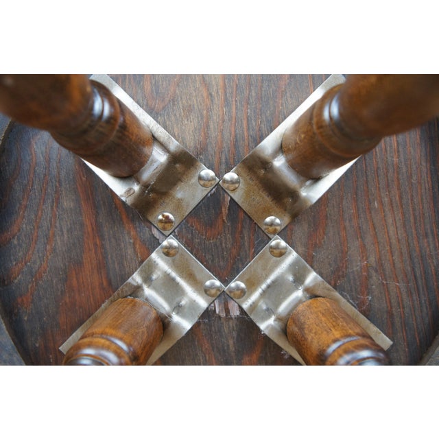 Brown Early 20th Century Vintage Firkin Sugar Bucket Barrel Back Childs Chair For Sale - Image 8 of 13