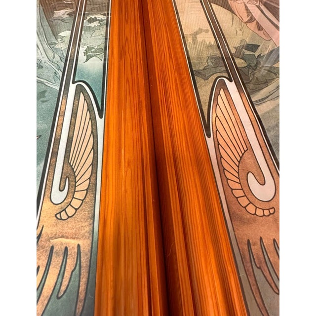Alphonse Mucha, The Hours of the Day, 1970s, First Edition Archival Pigment Prints in Period Wood Frames, Set of 4 For Sale - Image 17 of 18