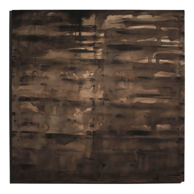 Karina Savonenko, Horizontal Organic Lines in Brown, 2026, Cotton & Acrylic & Pine, Framed For Sale