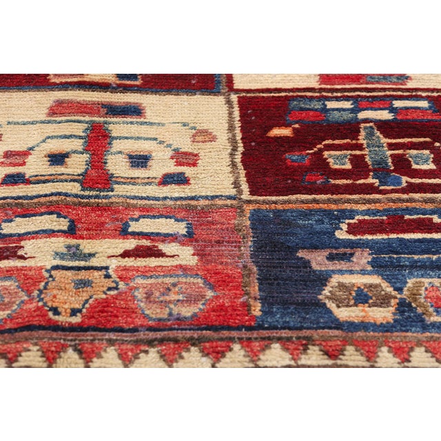 Mid 20th Century Vintage Persian Lori Checkerboard Rug - 04'08 X 06'08 For Sale - Image 5 of 9