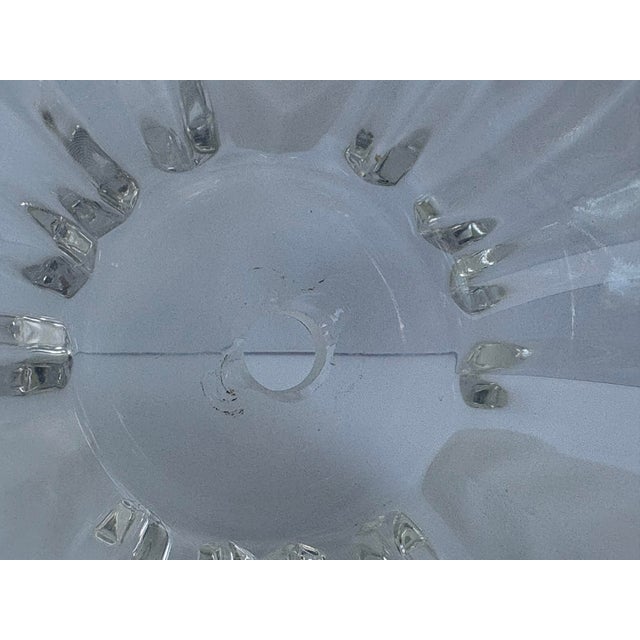 Vintage Yugoslavian 24% Lead Crystal Floral Boudoir Table Lamp For Sale - Image 11 of 12