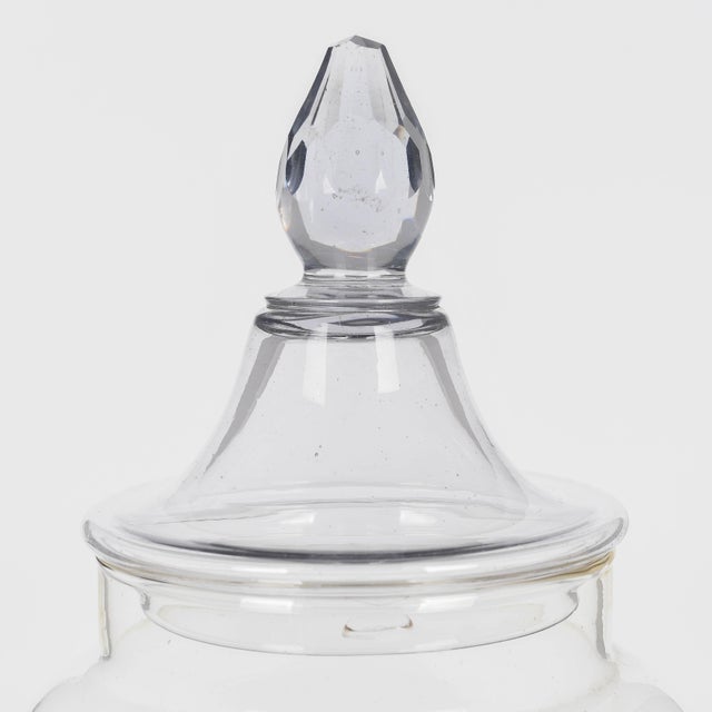 Mid 20th Century French Glass Apothecary Jar For Sale - Image 5 of 6