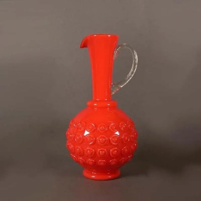 Italian Large Red Murano Glass Jug, 1950s For Sale - Image 6 of 6