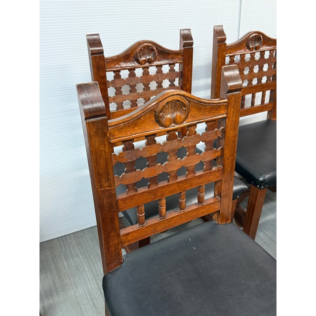 Moorish Revival Carved Dining Chairs, Set of Six For Sale - Image 15 of 16