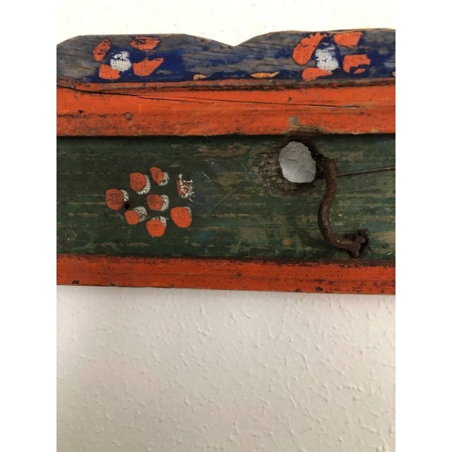1920s Belgium Original Paint School House Hat/Coat Rack For Sale - Image 5 of 10