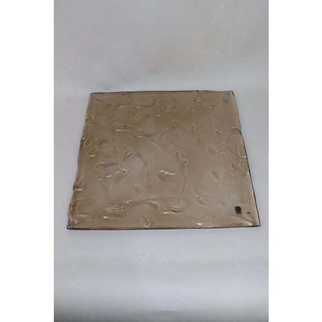 Itre Mid-Century Murano Hand Cast Glass Panel For Sale - Image 4 of 6