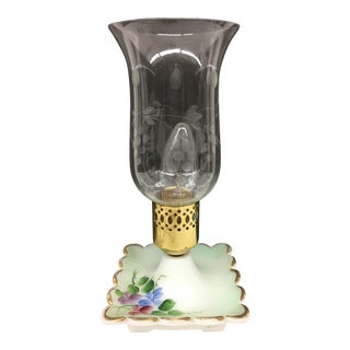 Victorian Porcelain Tray Lamp For Sale