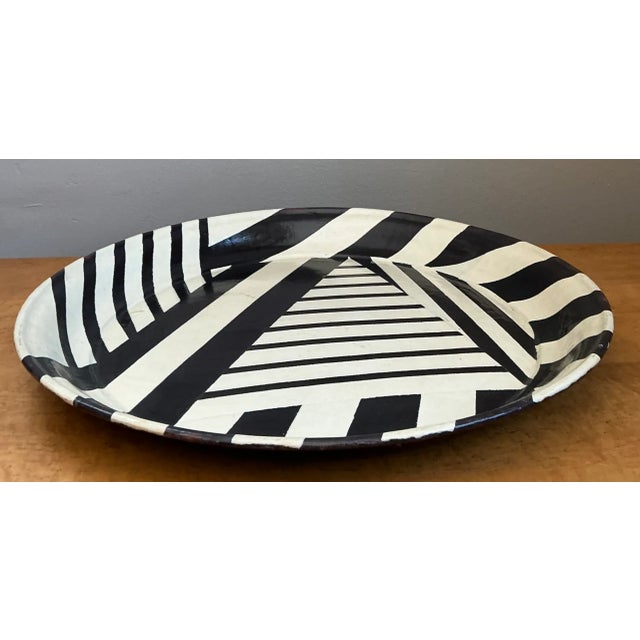 Late 20th Century Vintage Geometric Lacquer Decorative Tray For Sale - Image 5 of 12
