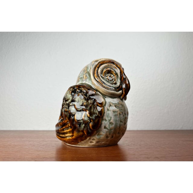 Large Mid-Century Modern Danish Studio Pottery Owl Sculpture by Josef Simon for Søholm, 1960s For Sale - Image 12 of 18