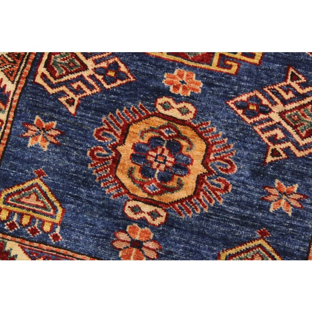 1990s 1990s Tribal Kazak Hand-Knotted Wool Rug - 2′9″ × 3′8″ For Sale - Image 5 of 9