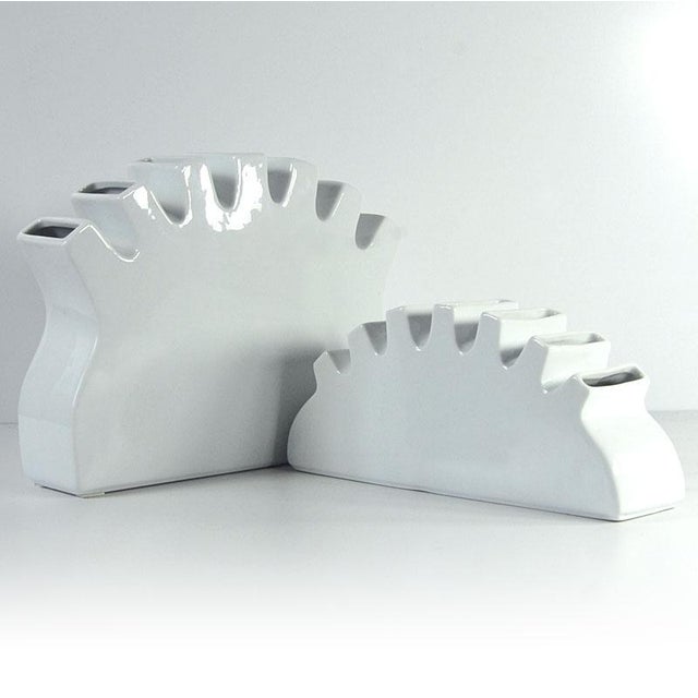 Postmodern Ceramic Vases from Serax, 1980s, Set of 2 For Sale - Image 4 of 10