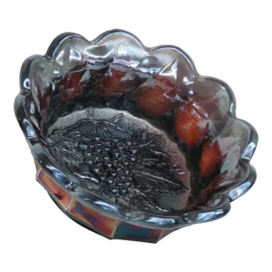 Imperial Purple Carnival Glass Grape Berry Bowl Dish