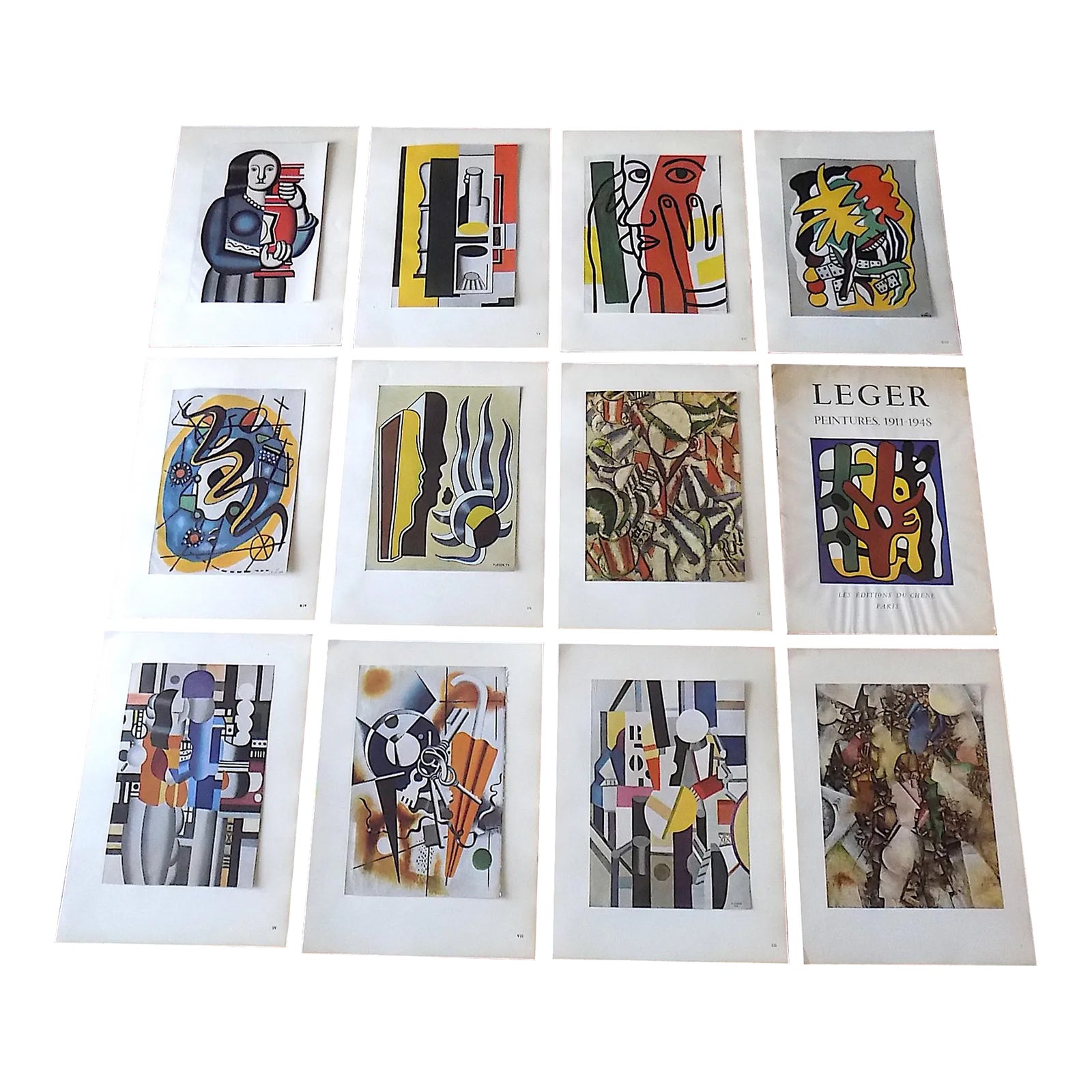 Vintage Mid 20th Century Limited Edition Signed Fernand Leger Cubist