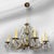 1940s Solid Brass Rococo Chandelier For Sale - Image 9 of 17