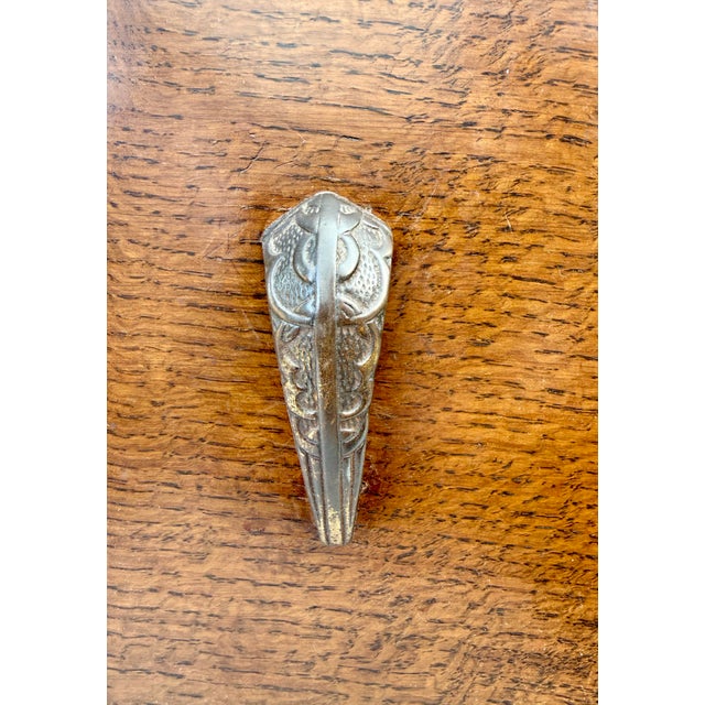 1930's Art Deco Oak Mirrored Vanity With Beveled Arch Mirror For Sale - Image 9 of 16