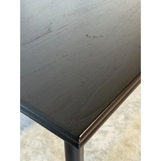 Brown Vintage Danish Dark Stained Teak Extendable Dining Table With Two Leaves - Mid-Century Modern For Sale - Image 8 of 11