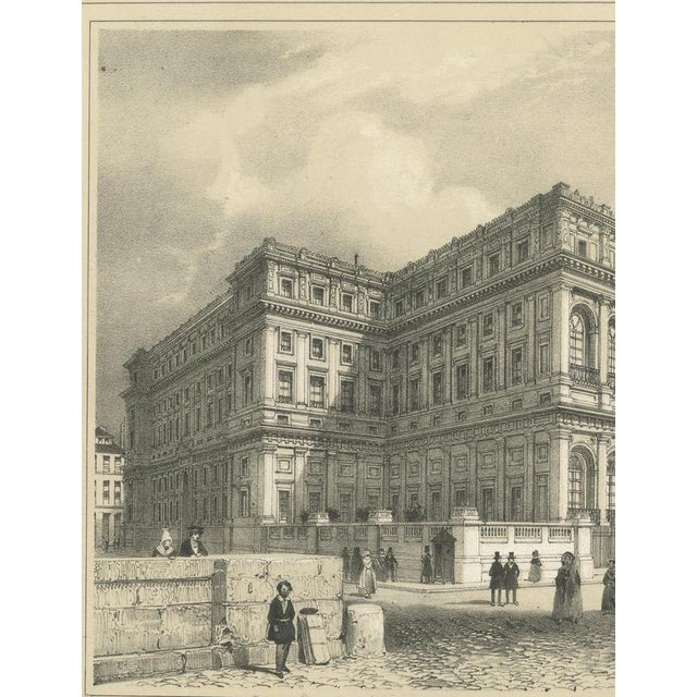 After Benoist, Palais d'Orsay and Legion D'honneur, Paris, 1845, Lithograph For Sale - Image 4 of 9