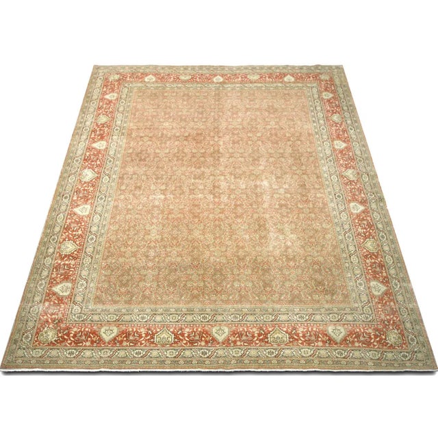 1960s 1960s Persian Tabriz Rug For Sale - Image 5 of 6