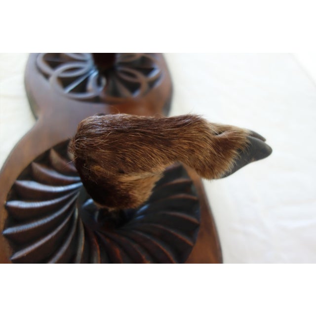 Vintage Wall-Mounted Coat Rack with Deer Hooves, 1960s For Sale - Image 9 of 12