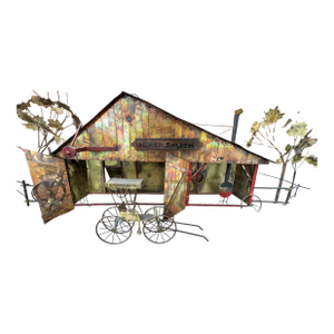 1970s Curtis Jere, “The Blacksmith Wall Sculpture “ Signed by Curtis Jere