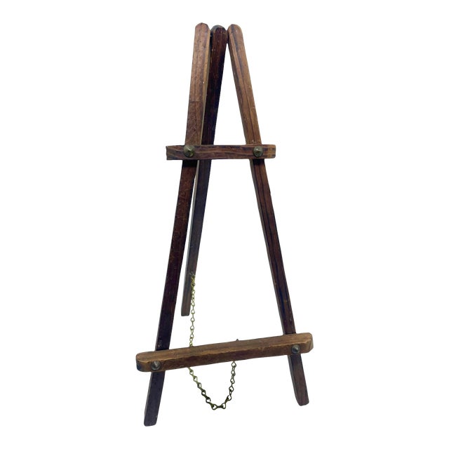 Antique Wooden Tabletop Easel Stand Chairish