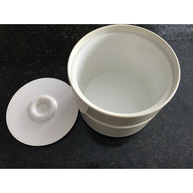 Vintage Mid-Century White Ice Bucket For Sale - Image 5 of 7