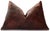 Farmhouse Luxury Distressed Brown Genuine Leather Patchwork Throw Pillow 16x24 | Handmade Designer Lumbar Cushion For Sale - Image 3 of 7