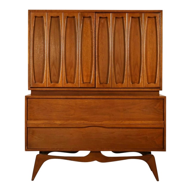 Tobago Vintage Mid Century Modern Highboy Dresser C. 1960s For Sale
