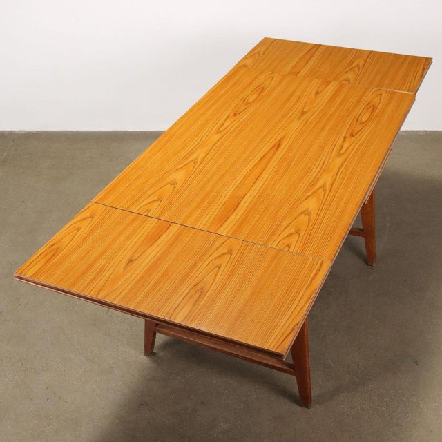 Vintage Extendable Table in Oak with Laminate Top, 1950s For Sale - Image 3 of 8