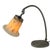 Art deco desk lamp with a metal base and marble like glass. This lamp has been rewired and refitted with an E14 socket....