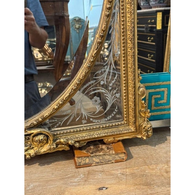 19th Century 19th C. French Louis XVI Giltwood Mirror For Sale - Image 5 of 10