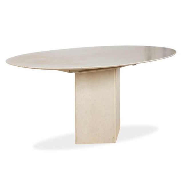 Modern Wooden Dining Table with Travertine Top from WK Wohnen For Sale - Image 3 of 17