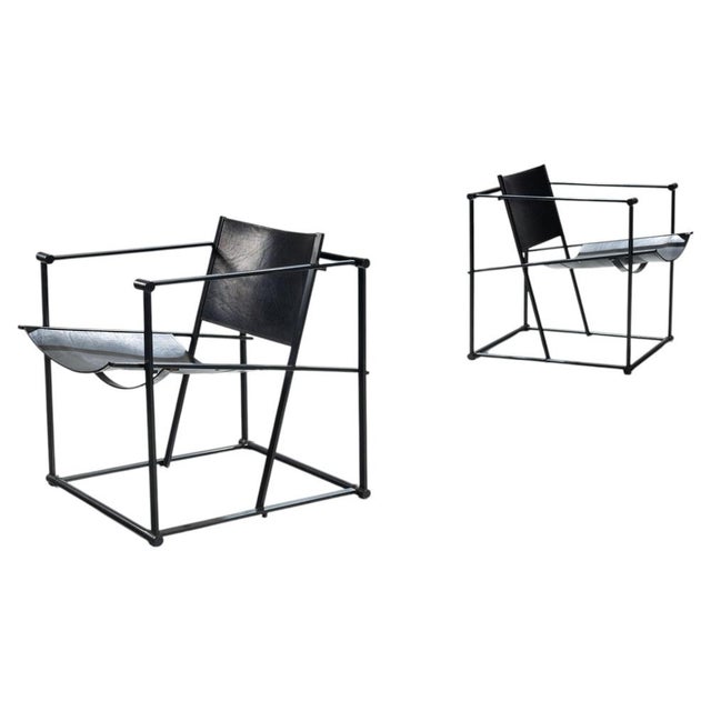 Cubic FM61 Lounge Chairs attributed to Radboud Van Beekum for Pastoe, Netherlands, 1980, Set of 2 For Sale - Image 15 of 15