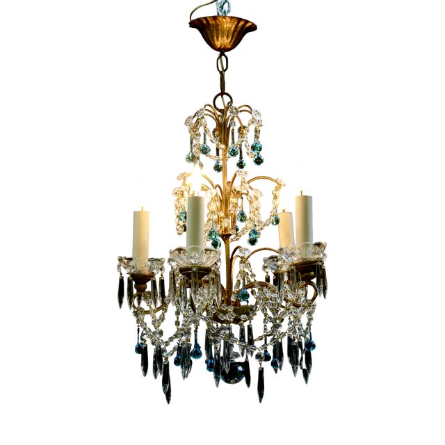 Vintage Italian Chandelier, 1950s For Sale
