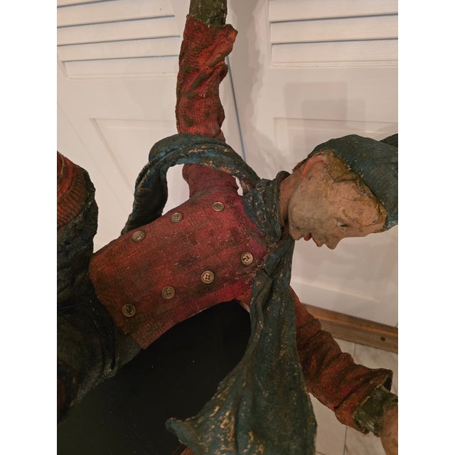 Vintage Mid Century Folk Art Sculpture of Falling Figure For Sale - Image 14 of 15