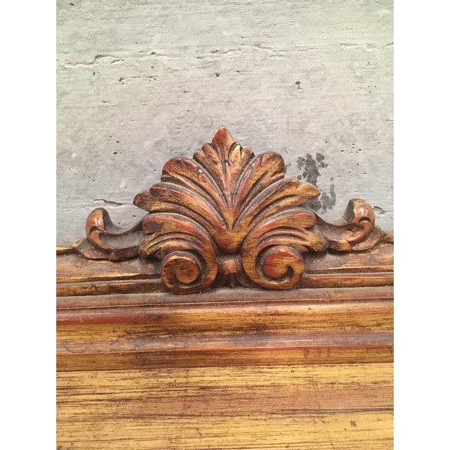 Wood Renaissance Style Carved and Gilded Walnut Pier Mirror and Console Table For Sale - Image 7 of 18
