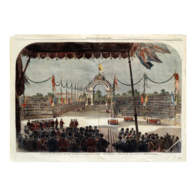 1860 English Newspaper - the Illustrated London News, Oct 27 1860 (Recto-Verso, Colored) For Sale
