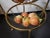 Metal 1970s Hollywood Regency Gilt Metal 3 Tier Fruit Basket With Italian Ceramic Apples For Sale - Image 7 of 8