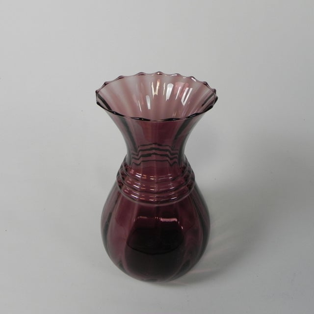Purple Vintage Art Deco Purple Vase, 1930s For Sale - Image 8 of 11
