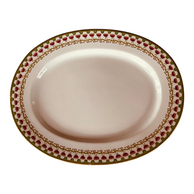 Magnificent Royal Worcester Grainger Platter - Egyptian Lotus Pattern (1889-1903) For Sale