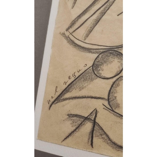 Enrico Baj, Untitled, 1986, Pencil Drawing on Cardboard, Framed For Sale - Image 4 of 16