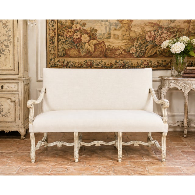 Wood French Settee, Early 1900s For Sale - Image 7 of 8