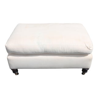 Vintage Handmade British George Smith Ottoman For Sale