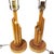 Mid-Century Modern 1950s Mid Century Modern Sculptural Mahogany & Wicker Wrapped Rattan Graduated 7-Pole Table Lamps, Pair For Sale - Image 3 of 7