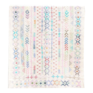 Kaleidoscope Hand-Stitched Cotton Tribal Kantha Throw