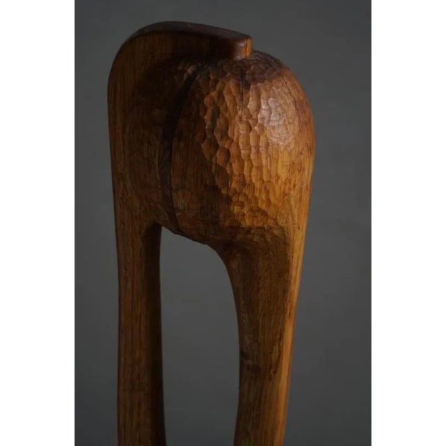Brown Wooden Sculpture by Ole Wettergren, Denmark, 1980s For Sale - Image 8 of 17