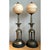 Vintage Brass and Alabaster Table Lamps - Pair For Sale - Image 11 of 12