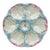 19th Century Majolica Pink & Blue Oyster Plate Gien For Sale