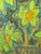 Green Abstract Green & Gold Floral Still Life – Modern Statement Artwork For Sale - Image 8 of 12